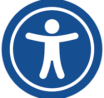 Accessibility Logo Person Blue: Accessibe